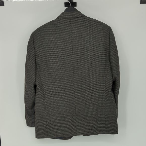 01397 Men's Pronto Uomo Firenze Silk Wool Blazer Gray 43R tweed preppy business - Picture 2 of 9